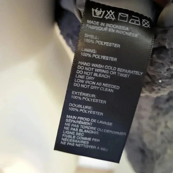 Urban Outfitters Willow Fuzzy Charcoal Drawstring Teddy Zipper Sherpa Jacket(M) - Picture 12 of 13